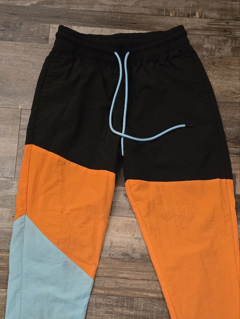 Colorblock Orange and Light Blue Pants Jogger's